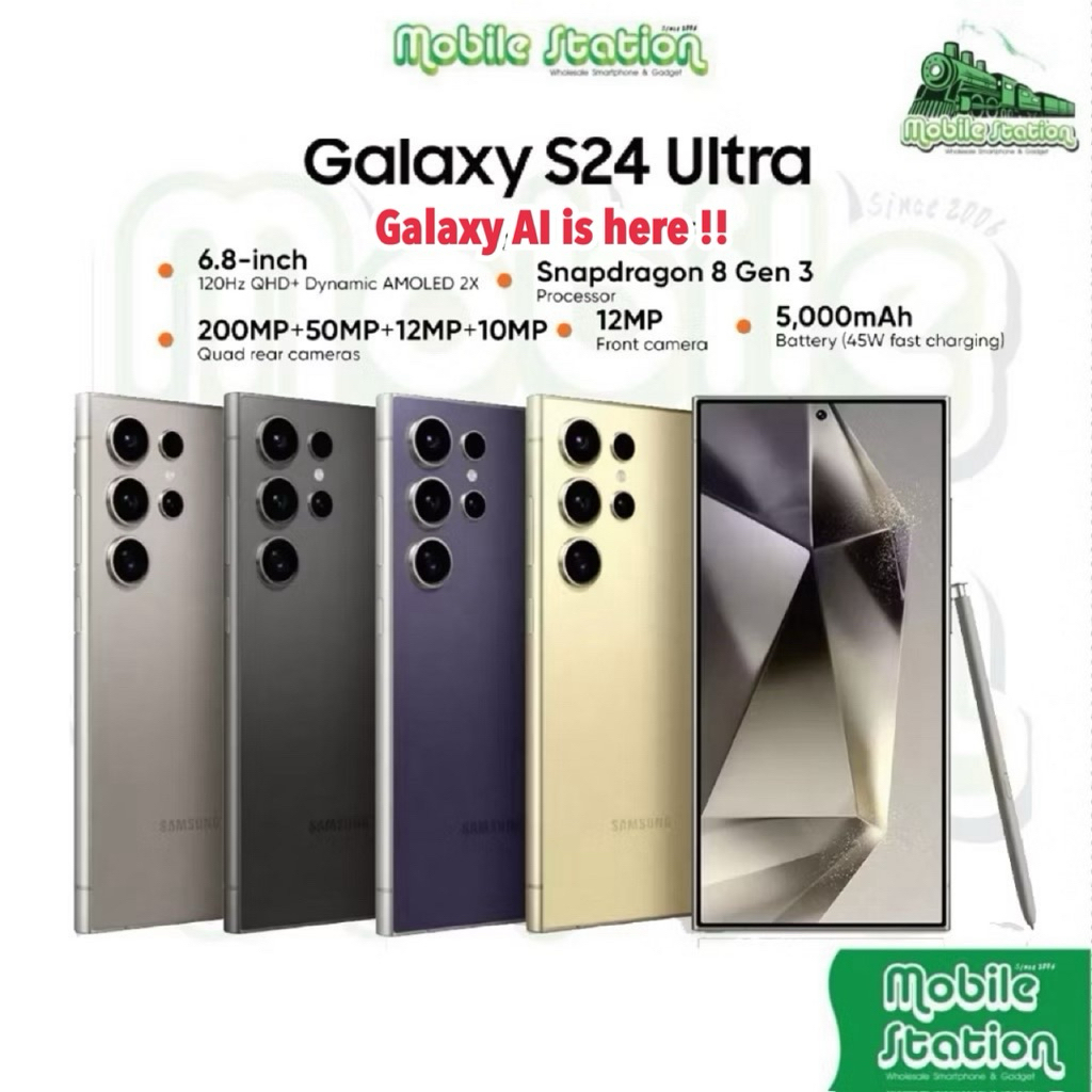 [Sale] มือถือ Galaxy S24 series | S24 Ultra 5G Snap 8 Gen 3  เครื่องเคลียร์สต๊อกศูนย์ประกันร้าน3เดือ