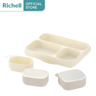 Richell(ริเชลล์)T.L.I Easy Scoop Silicone Cup & Plate Set
