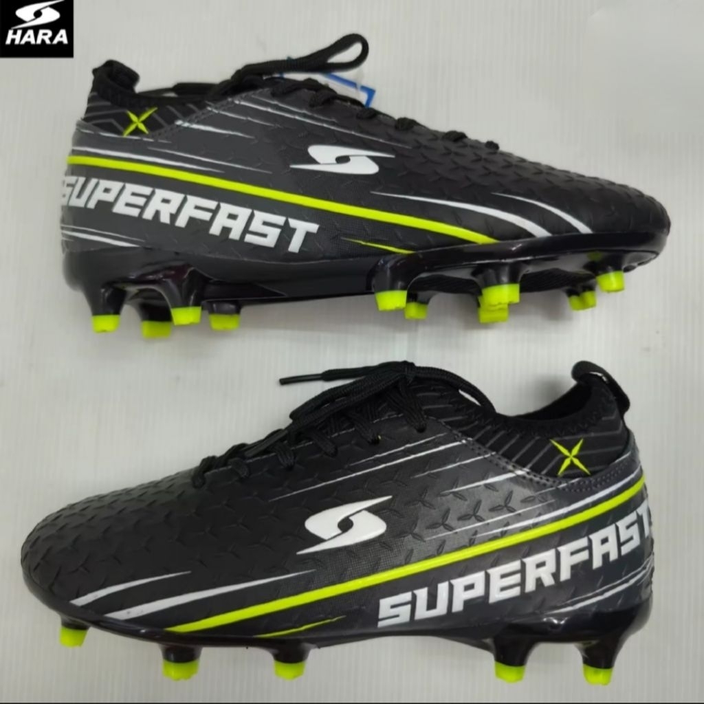 (HARAลิขสิทธิ์💯)ไซส์เด็ก 34-38 รองเท้าฟุตบอลเด็กหุ้มข้อ/สตั๊ดเด็กหุ้มข้อ SUPERFAST หนังพียูอัดลาย - รูปที่ 2