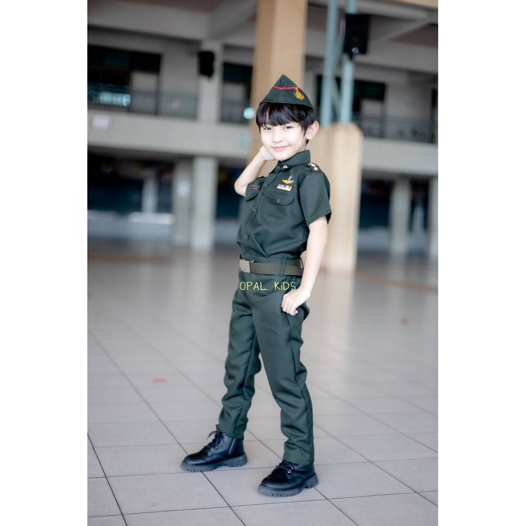 👮🏼‍♀️ชุดทหารบกเด็ก ชาย/หญิง~Opal Kids Shop✅สินค้าพร้อมส่ง