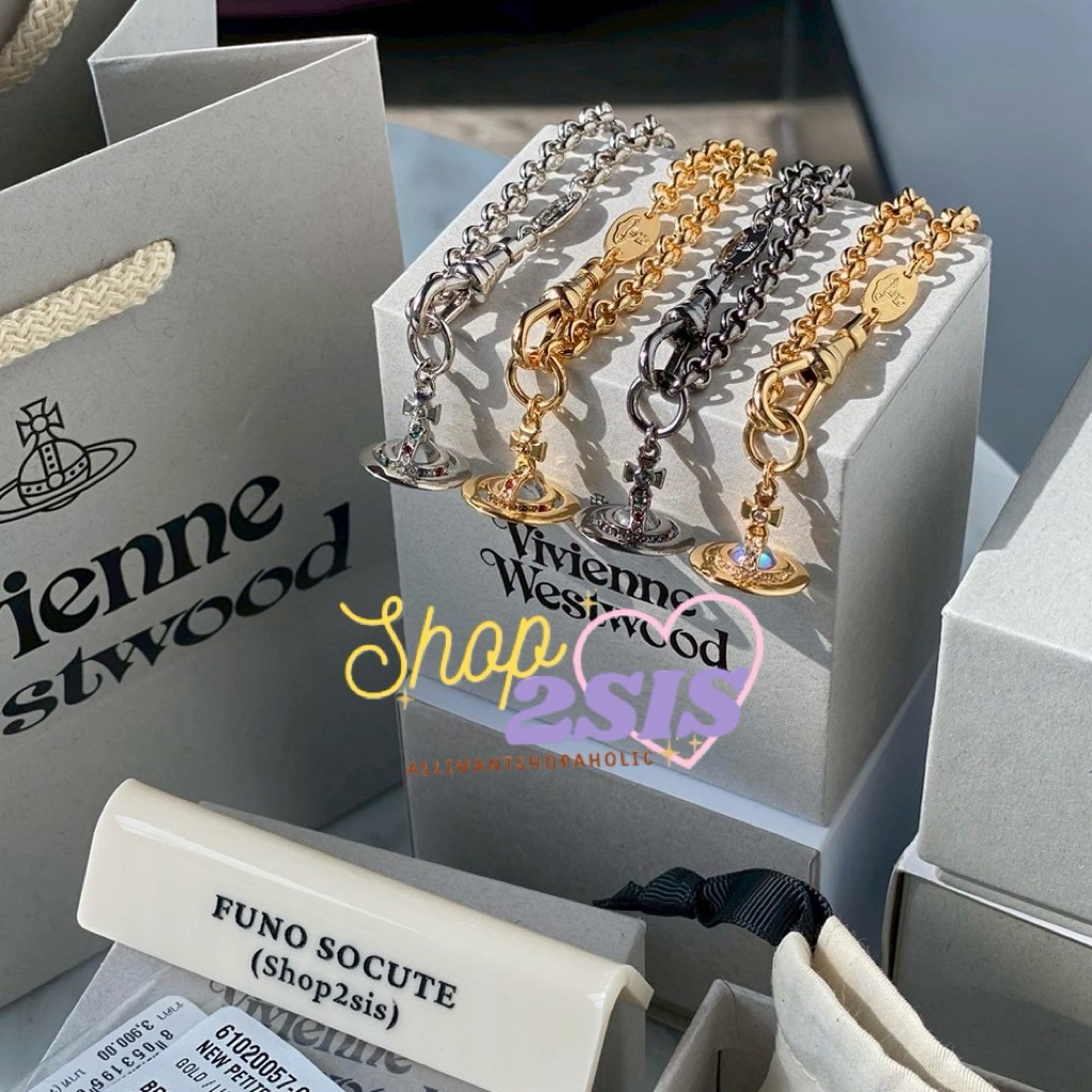 🪐พร้อมส่ง✨Vivienne Westwood New Petite Orb Bracelet(มีสีมากกว่าในรูปค่า)  ของแท้💯 มีใบเสร็จครบ