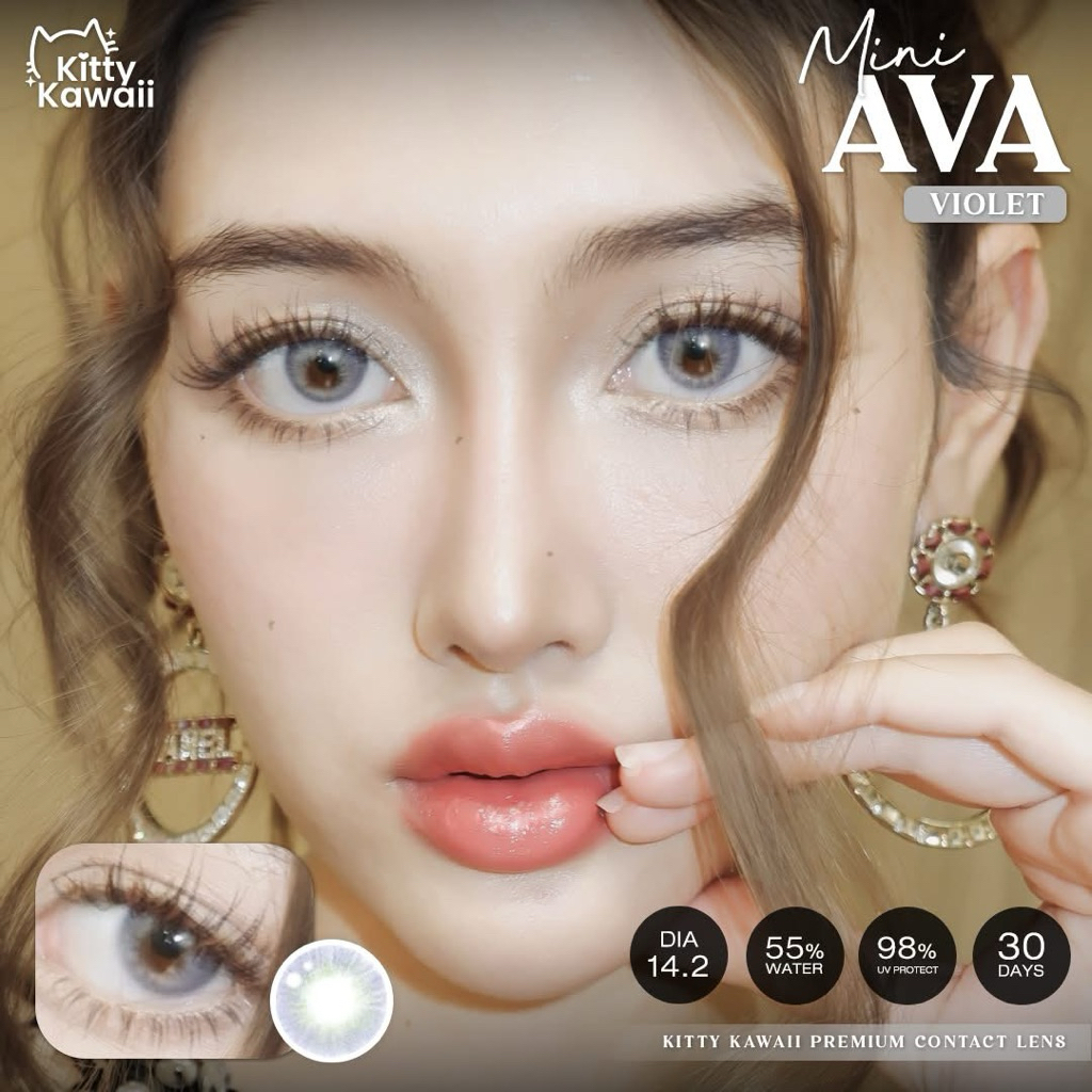 Kitty kawaii Mini ละมุนสุดๆ Ava Violet 💜 คอนแทคเลนส์สีม่วง