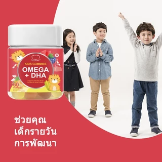 Softher Omega DHA ขนมเด็ก Physical Development Kids Omega3 กัมมี่สำหรับเด็ก วิตามินซี บํารุงสายตา Focus Support