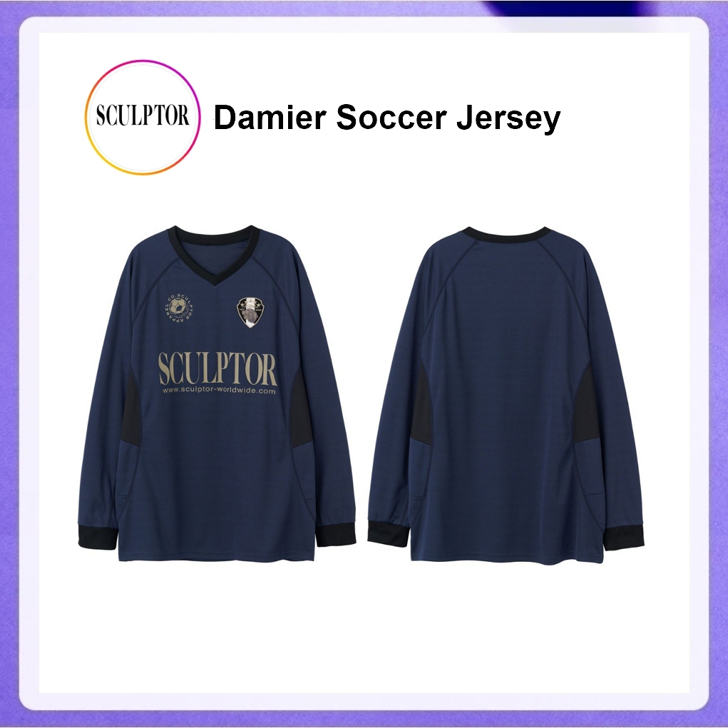 Sculptor Damier Soccer Jersey (Navy)