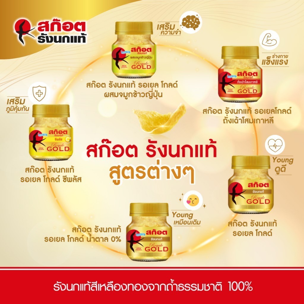 Scotch สก๊อต กิ๊ฟบ็อกซ์ รังนก รอเยลโกลด์ น้ำตาล 0% 40 มล. 9 ขวด (X2 แพ็ก) ของขวัญปีใหม่ *คอลครูปาน - รูปที่ 3