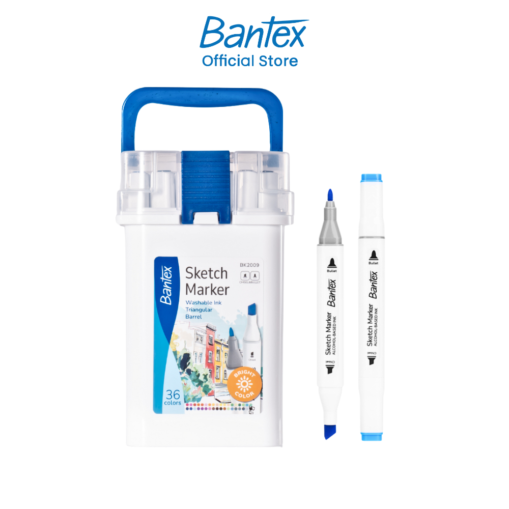 Bantex ปากกามาร์คเกอร์ ปากกาอะคริลิค สเก็ตรูปภาพ สีเข้มสดใส เป็นธรรมชาติ สำหรับงานศิลปะ Marker pen