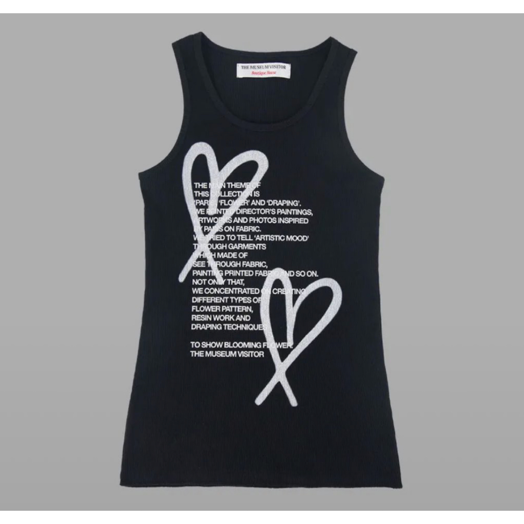 พร้อมส่ง / ของแท้ 🍒 The Museum Visitor Heart Printed Sleeveless