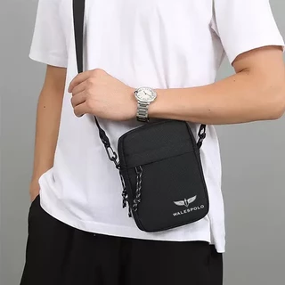 สะพายข้างลําลอง กระเป๋าสะพายไหล่ ผ้าแคนวาส ขนาดเล็ก ใส่โทรศัพท์มือถือได้