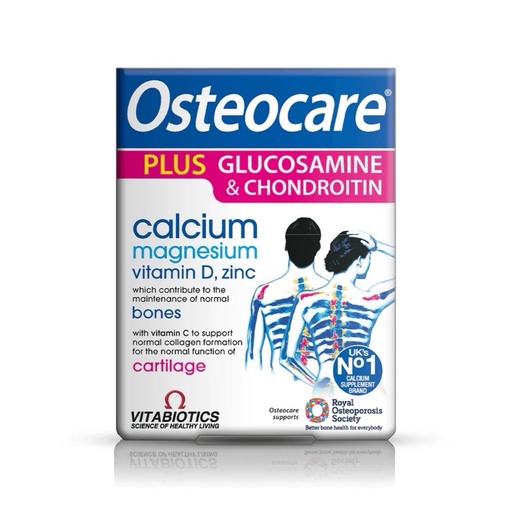 ของแท้ แคลเซียมชนิดเม็ดสำหรับผู้ใหญ่ Vitabiotics Osteocare Plus Glucosamine & Chondroitin