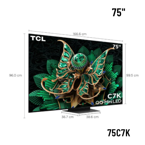 (กรุงเทพฯปริมณฑลเลือกส่ง Seller Own Fleet) TV TCL ทีวีคิวดี มินิแอลอีดี 75 นิ้ว  (4K, QD-MINI LED, GOOGLE TV) รุ่น 75C7K - รูปที่ 5
