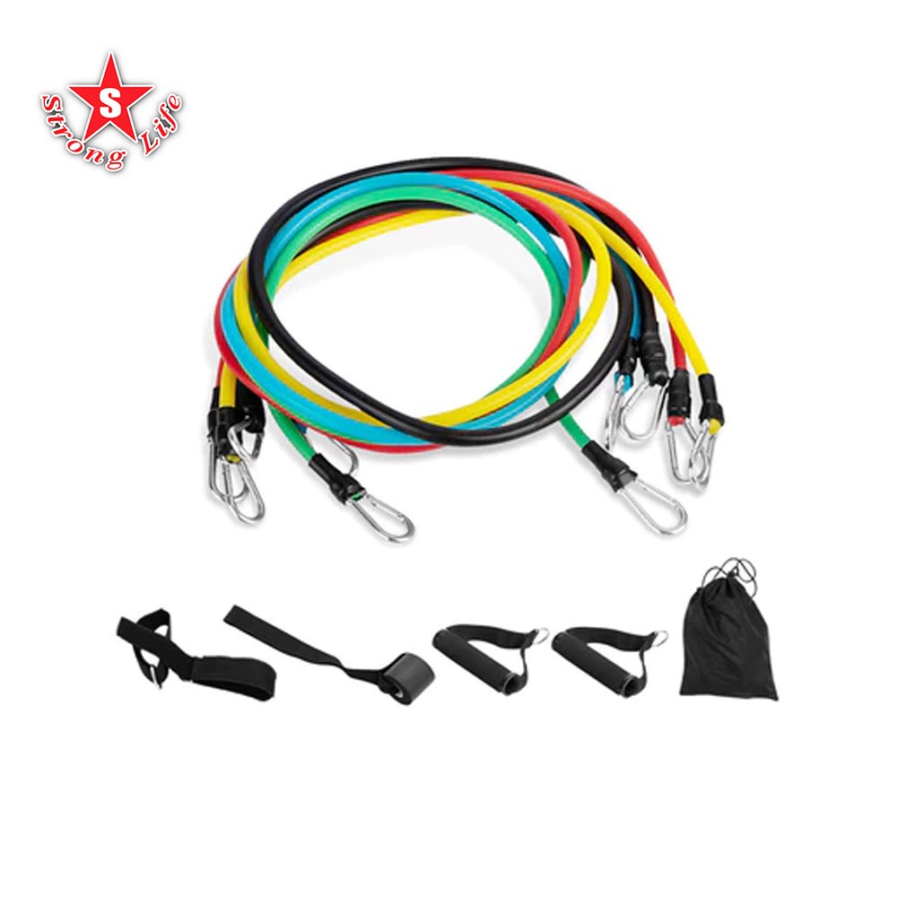 ยางยืดออกกำลังกาย ยางยืด สายแรงต้าน ครบเซ็ท 11ชิ้น Multi function resistance band set