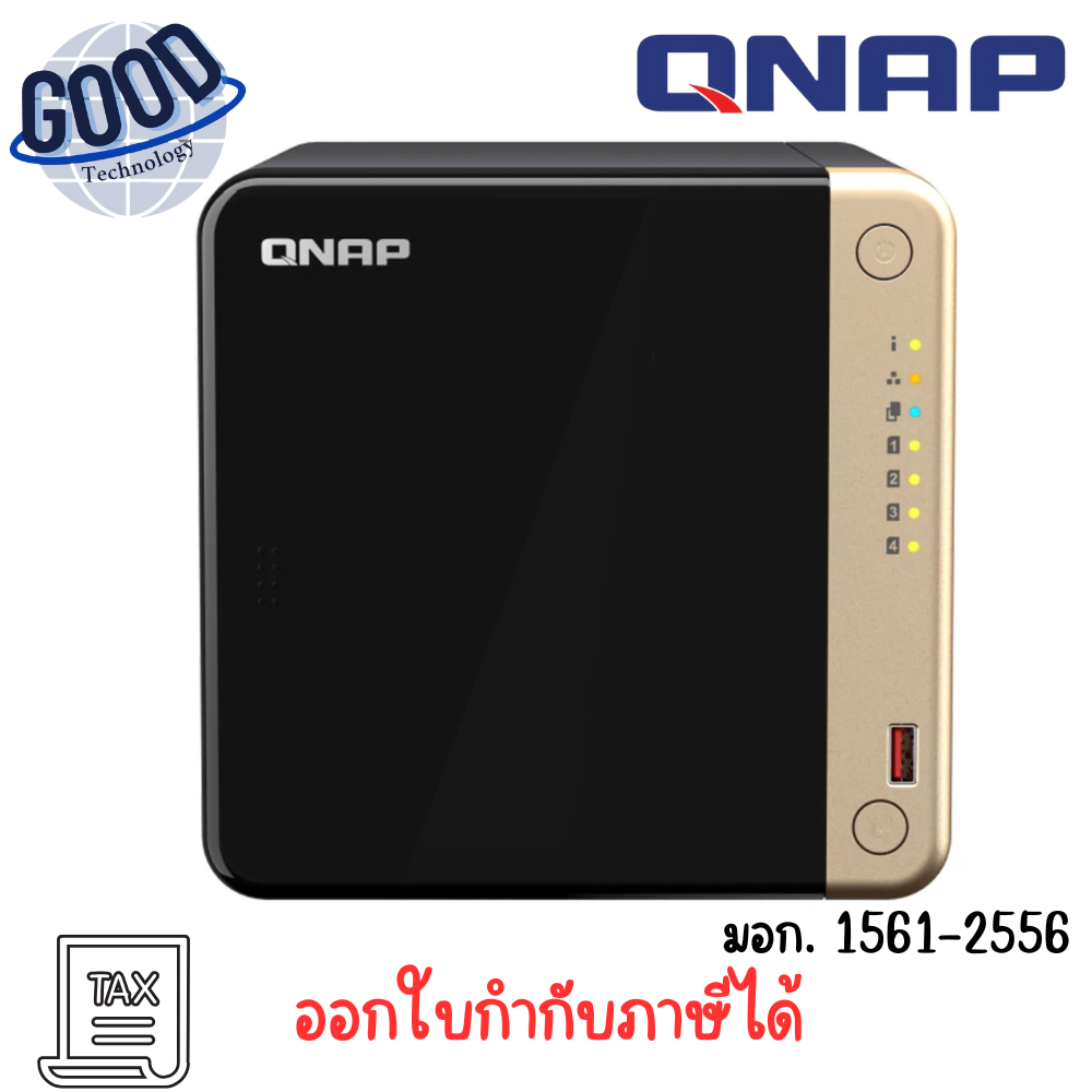QNAP รุ่น TS-464-8G (INTEL CELERON N5095 - 8 GB ON BOARD) NAS (อุปกรณ์จัดเก็บข้อมูลบนเครือข่าย)