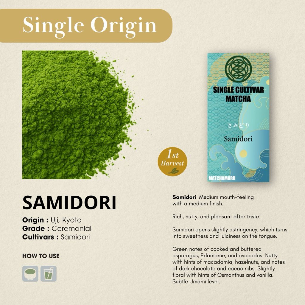 Samidori (20g) Gokasho - Uji Single Origin : Ceremonial grade matcha 100%