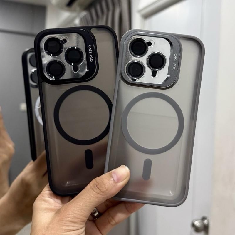 🔥มีส่งด่วน ในกทม.🔥 Case + Lens เคสหลังขุ่นระบายอากาศ พร้อม ฟิล์มเลนส์กล้อง ขอบกล้องตั้งได้ เคสสำหรับไอโฟน 11-17Promax