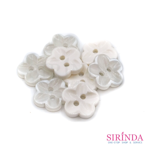 กระดุมเรซิ่นดอกไม้2รู (14มิล) (0001161)