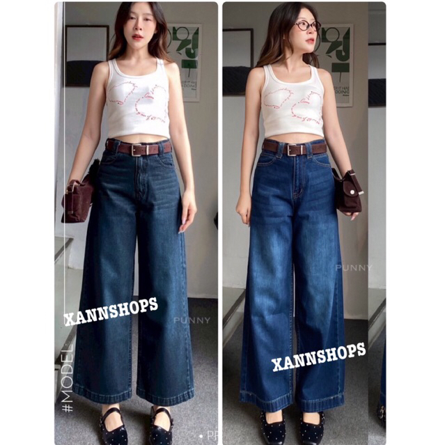 XANNSHOP 💓 Punny Jeans⚡️⚡️กางเกงยีนส์ผู้หญิง ทรงกระบอกเต่อ ผ้าไม่ยืด