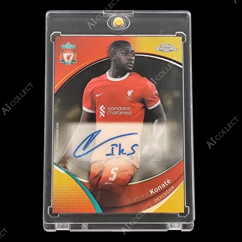 ⚽️การ์ดนักฟุตบอล IBRAHIMA KONATE AUTOGRAPHS 45/50 TOPPS CHROM 23/24
