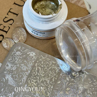 เจลปั้มลาย สำหรับปั้มลาย ต้องอบให้สีแห้ง สีแน่น เข้ม ปั้มติดง่าย