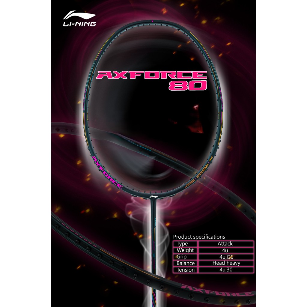 ไม้แบด LINING AXFORCE 80 แถมเอ็น กริป ถุงผ้า พร้อมใบรับประกัน