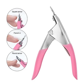 Nail.Girl กรรไกรตัดเล็บปลอม กรรไกรตัดเล็บรูปตัวยู สเตนเลส คีมตัดเล็บปลอม PVC Nail clippers อุปกรณ์สําหรับแต่งเล็บ
