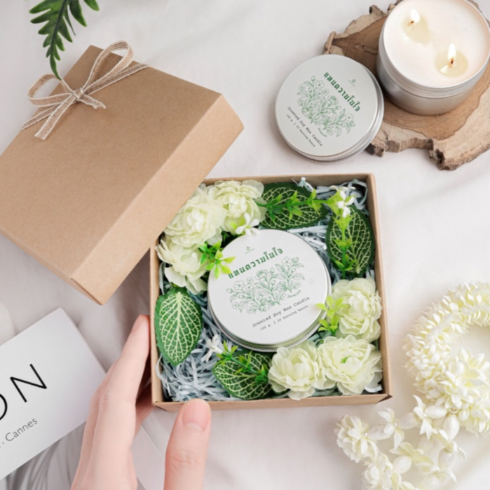 ANONA THAILAND| ✨พร้อมส่ง✨ ของขวัญวันแม่ เทียนหอมซ่อนข้อความกลิ่นมะลิ
