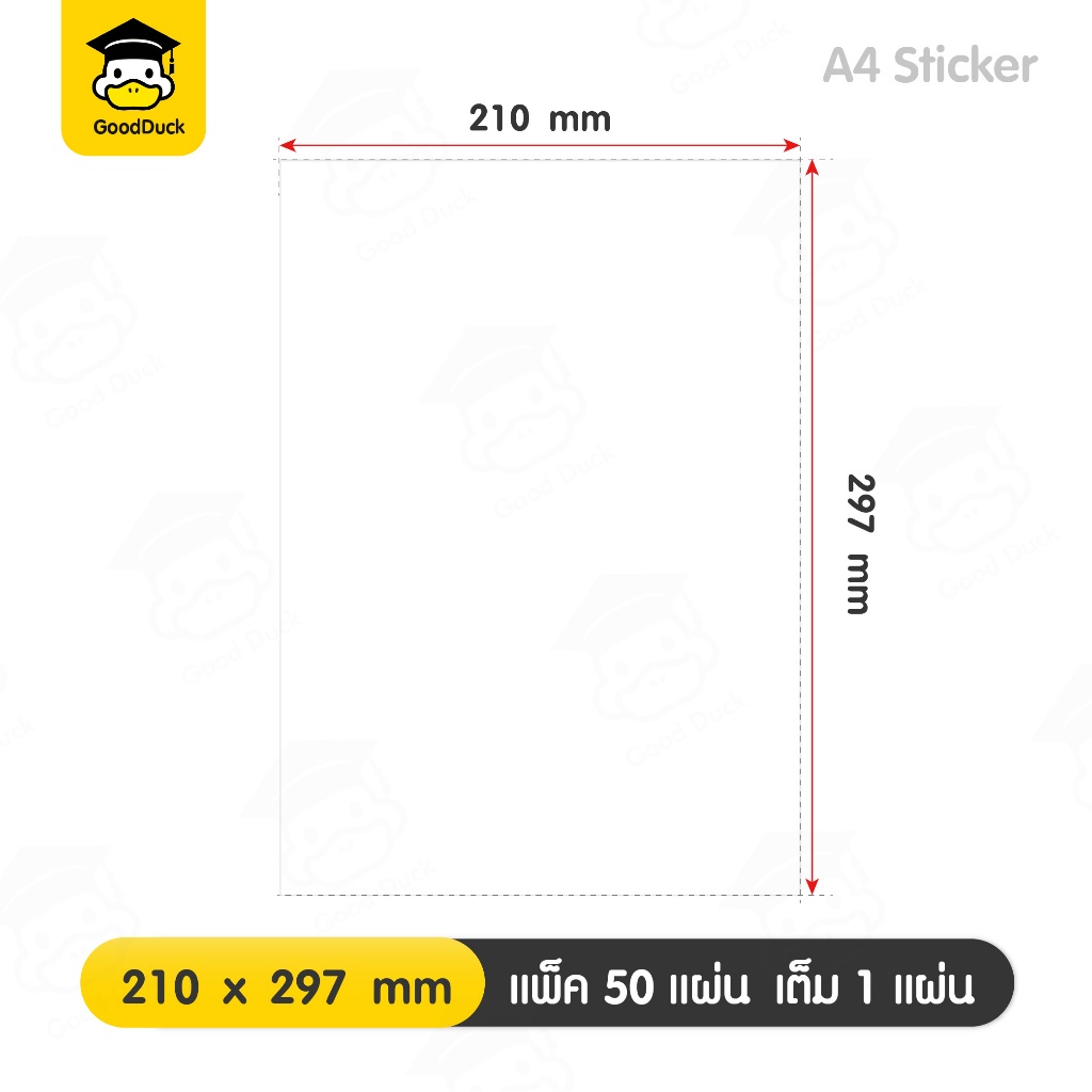 สติ๊กเกอร์ขาวด้าน สติ๊กเกอร์A4 แพ็ค50แผ่น กาวติดทน เขียนติดง่าย ใช้ปากกาเขียนได้ เนื้อกระดาษ ราคา ถูกที่สุด ดีลบีเคเค แกลเลอรีภาพที่ 7