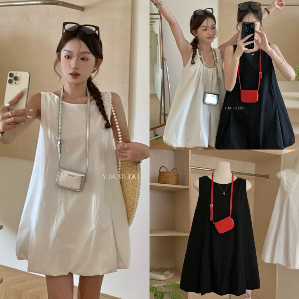 Mini dress แขนกุดรุ่น 7762 TAG Y.JIA STUDIO 🇰🇷