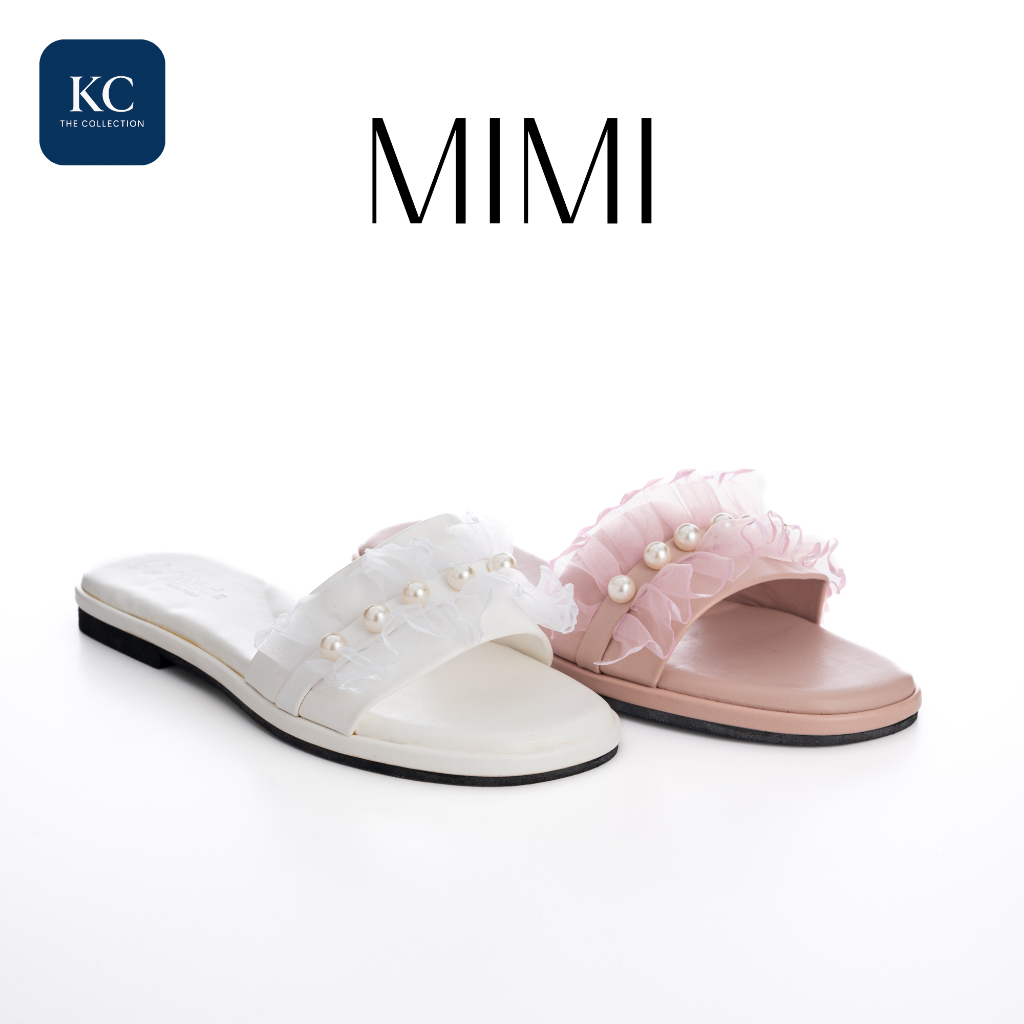 KC The Collection รองเท้าสุมัยผู้หญิง สายคาดลูกไม้ประดับไข่มุก สไตล์เกาหลี รุ่น Mimi