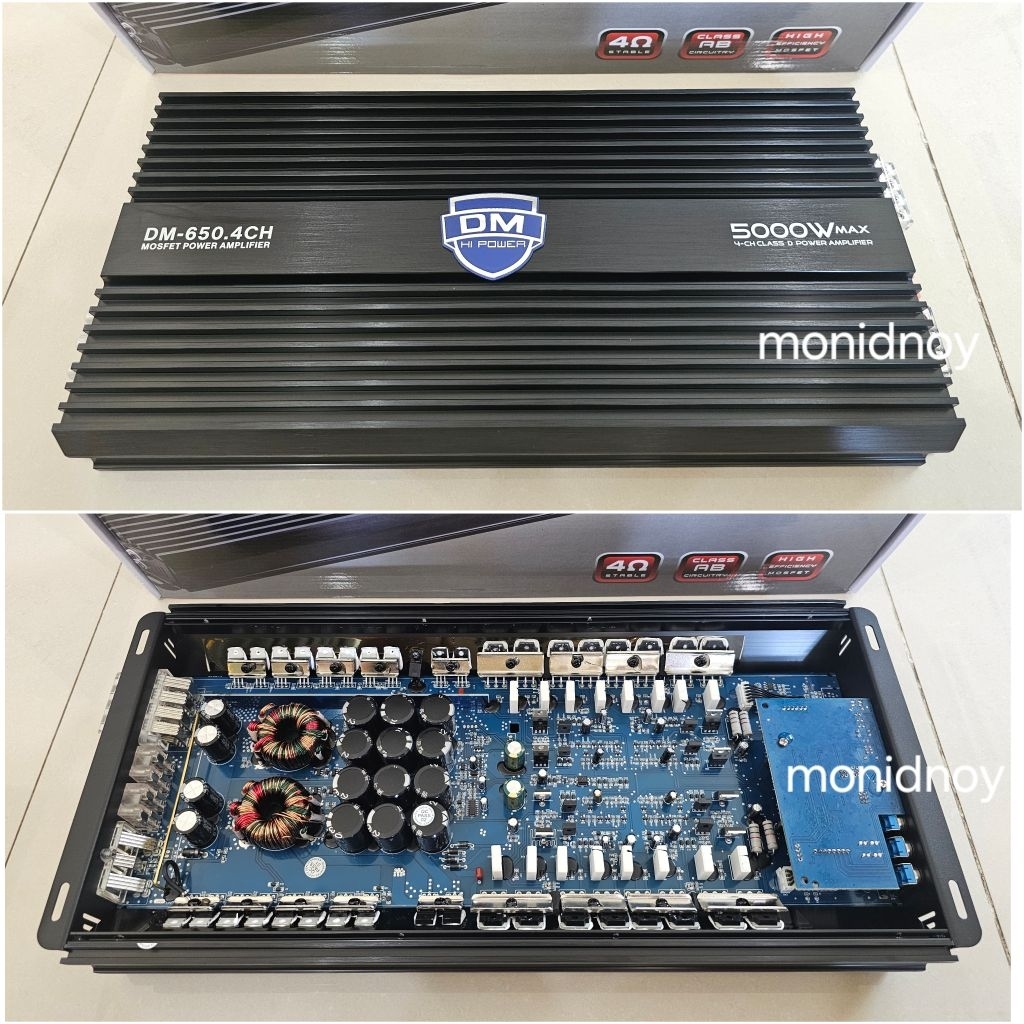 Class AB 4CH รุ่น DM-650.4CH เสียงดีชัดใส รุ่นใหญ่แรงๆ