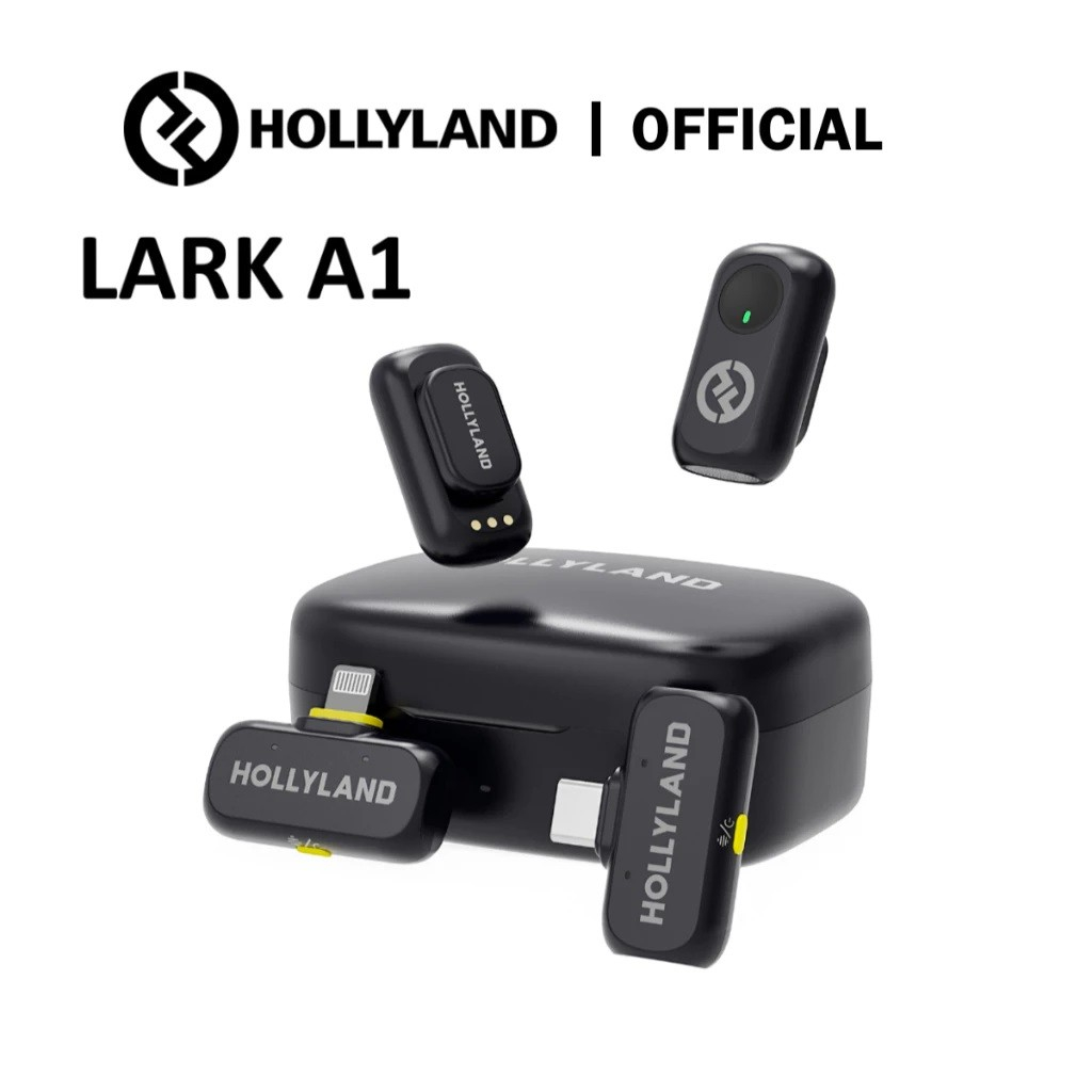 Hollyland Lark A1 Combo Wireless Microphone (Space Gray) - ไมโครโฟนไร้สาย สําหรับ iPhone และ USB-C