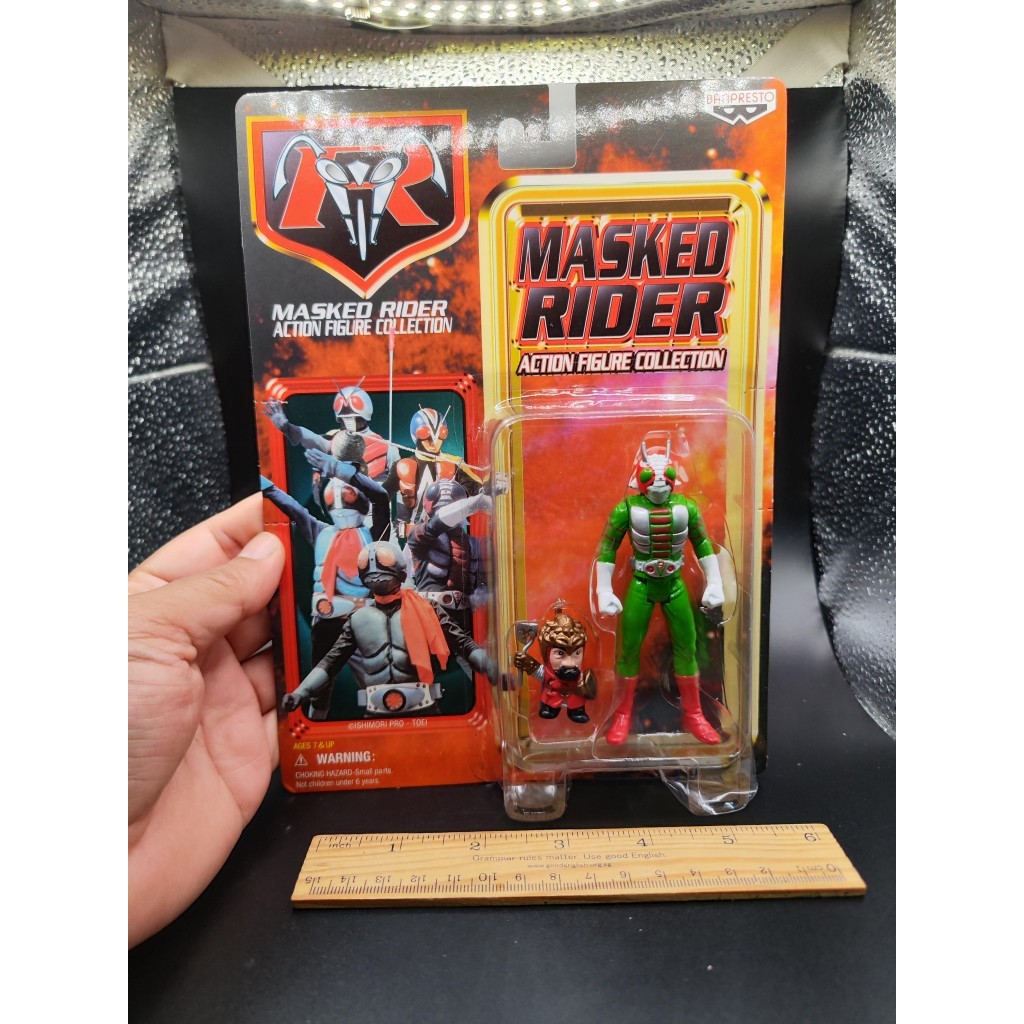 ไอ้มดแดง วี3 Vintage Mask Kamen Rider No.3  V3 Banpresto 1998 Mini figure Showa คาเมนไรเดอร์  3.5" ฟ