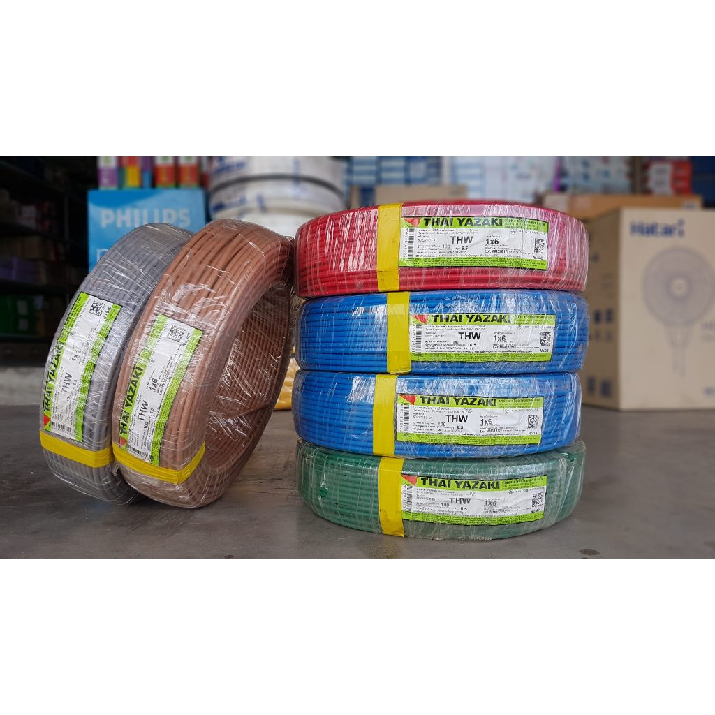 สายไฟThai Yazaki 1x6,1x16 1ม้วน
