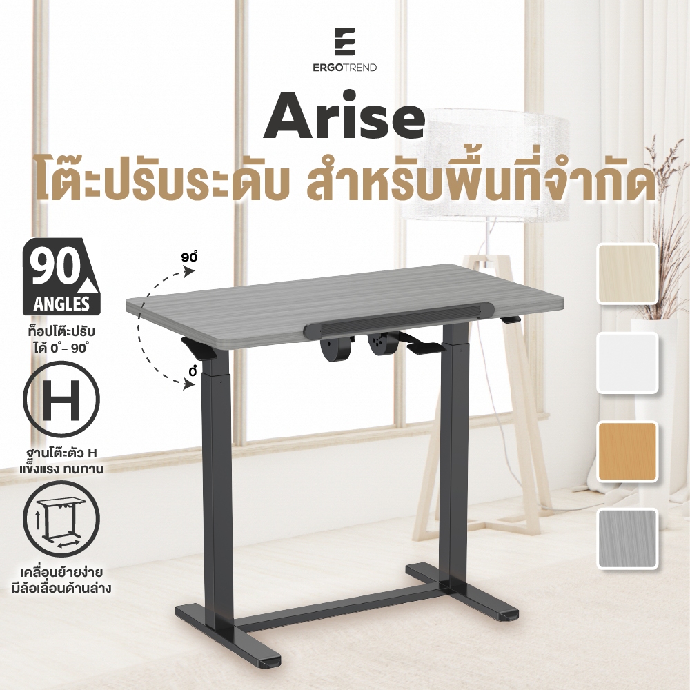 Arise Adjustable Desk โต๊ะทำงานปรับระดับขนาดเล็ก