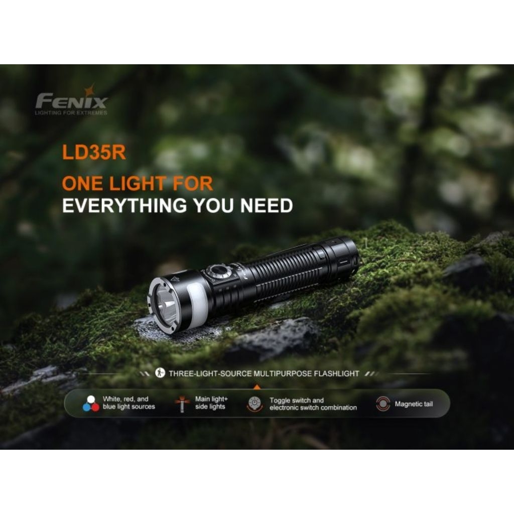 ไฟฉาย Fenix LD35R THREE LIGHT SOURCES MULTIPURPOSE FLASHLIGHT : สินค้ารับประกัน 3 ปี