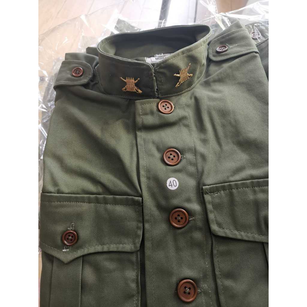 ชุดทหารไทย สงครามโลกครั้งที่ 2 + ติดเข็มคอ เสื้อ+กางเกง Thai WW2 Army Uniform ร้าน BKK Militaria