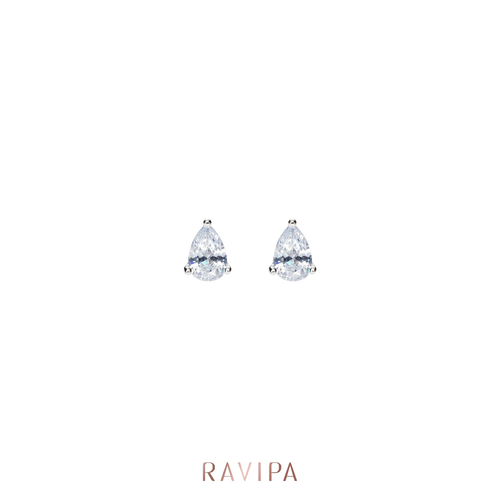 Ravipa | Pear Essential Diamond Earrings - ต่างหู