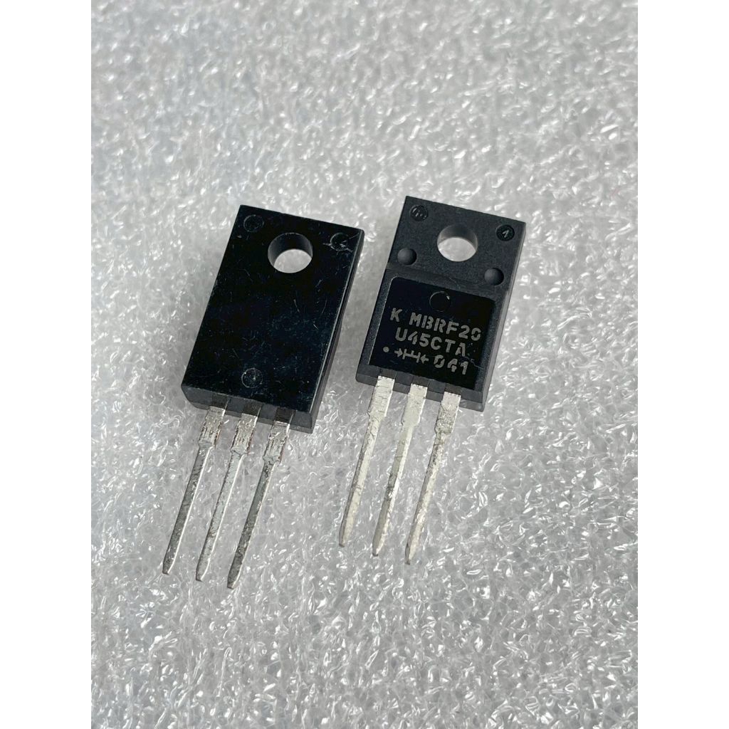 (แพ็ค1ตัว) MBRF20U45CTA CHOTTKY BARRIER TYPE DIODE TO-220 20A 45V ไดโอตหัวชน แบรนด์ KEC 20U45 mbrf20