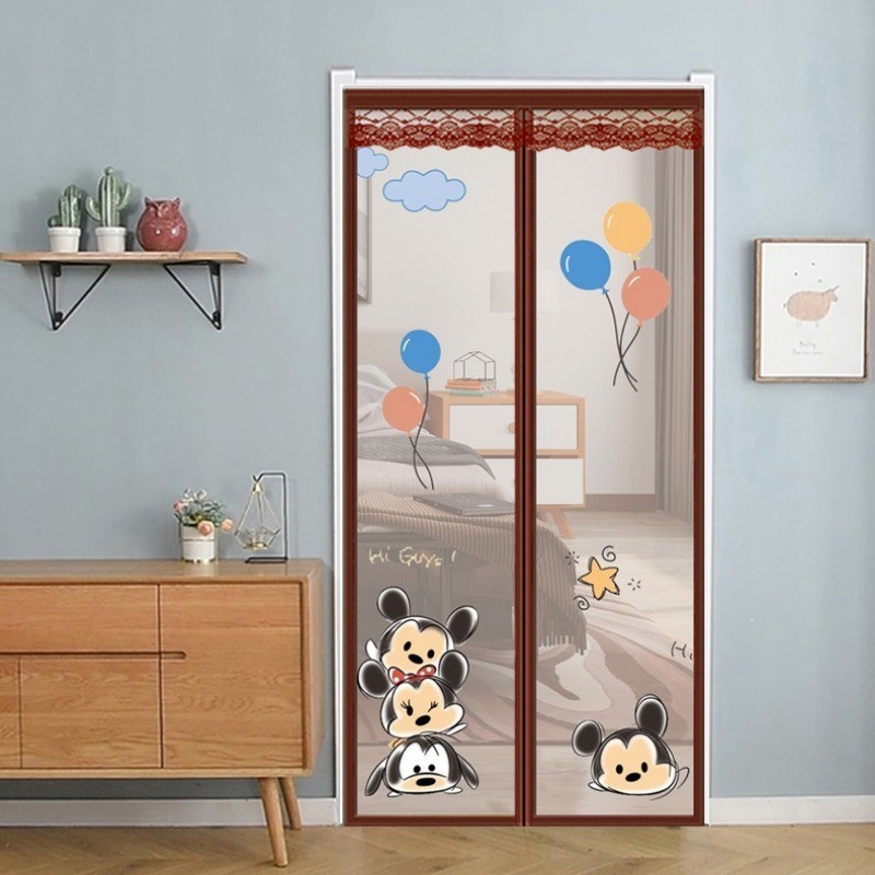 【ไม่ต้องเจาะรู แปะติดได้เลย】ม่านประตูแม่เหล็กกันยุง แรง ป้องกันยุงแมลง 100x210cm (ขนาดประตูมาตรฐาน) ใช้กับห้องครัว ห้องน