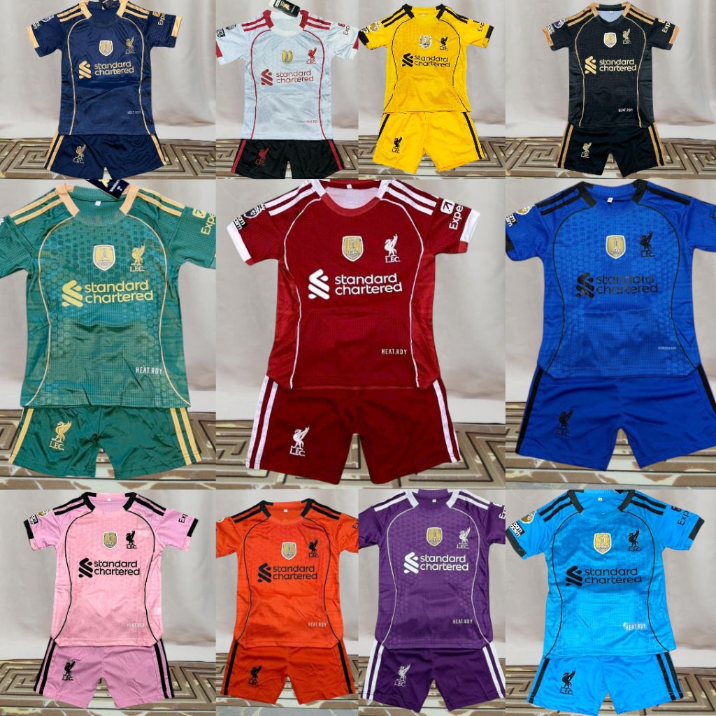 ฟุตบอลเด็กปี LP2025 พร้อมส่ง 1 ชุดเสื้อพร้อมกางเกงชุดกีฬา