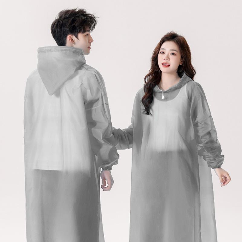 EVAWM  เสื้อกันฝน ชุดกันฝนผู้ใหญ่กระดุมแขนปล่อย แขนสม็อค ฟรีไซส์พร้อมส่งในไทยราคาถูก