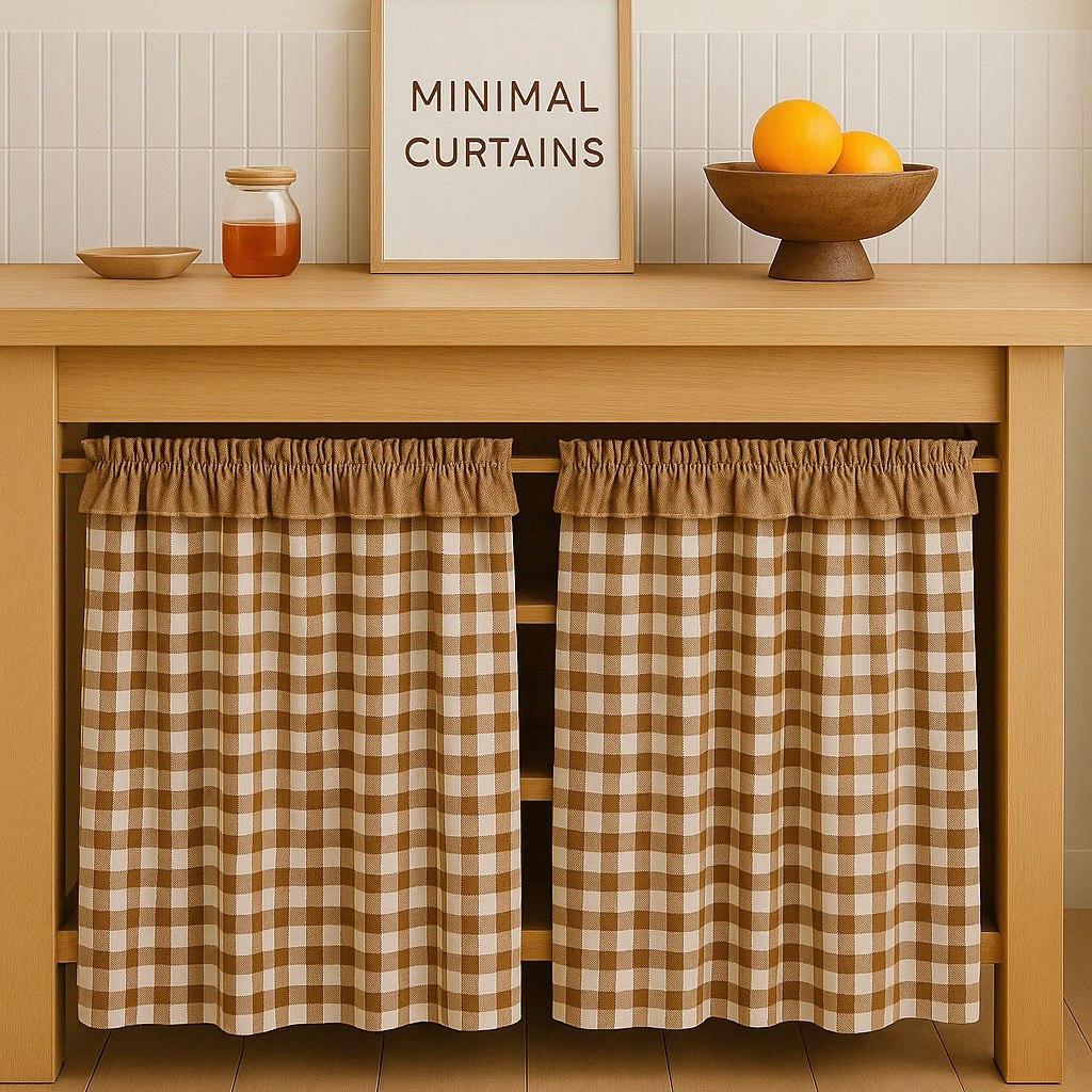 🍒🍉✨ผ้าม่านเคาน์เตอร์ครัวผ้าสก็อต ทูโทนคอกระเช้าตามสีผ้าสก็อต ราคาเฉพาะม่านอุปกรณ์ต้องซื้อเพิ่ม