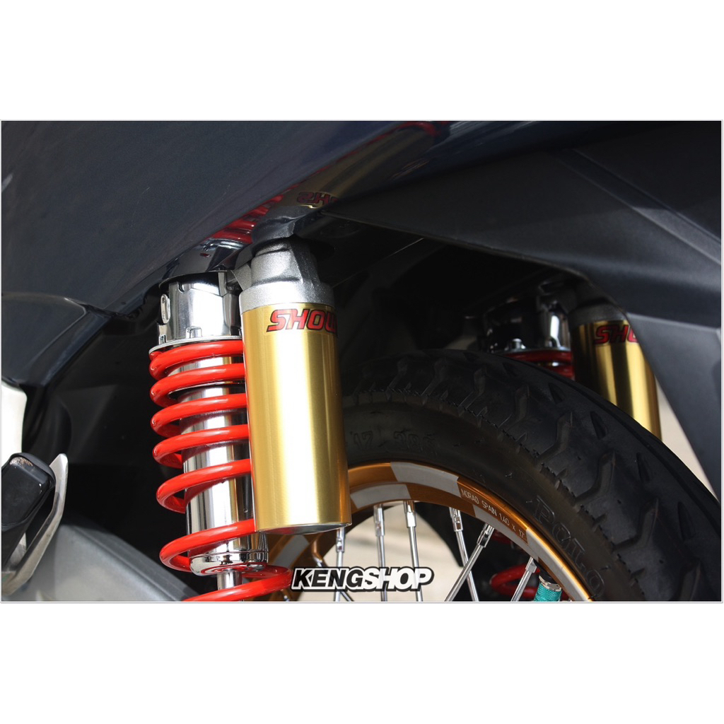 โช็คประกอบแก๊สแท้กระป๋องทองขนาด330มิลสปิงเลือกสีได้