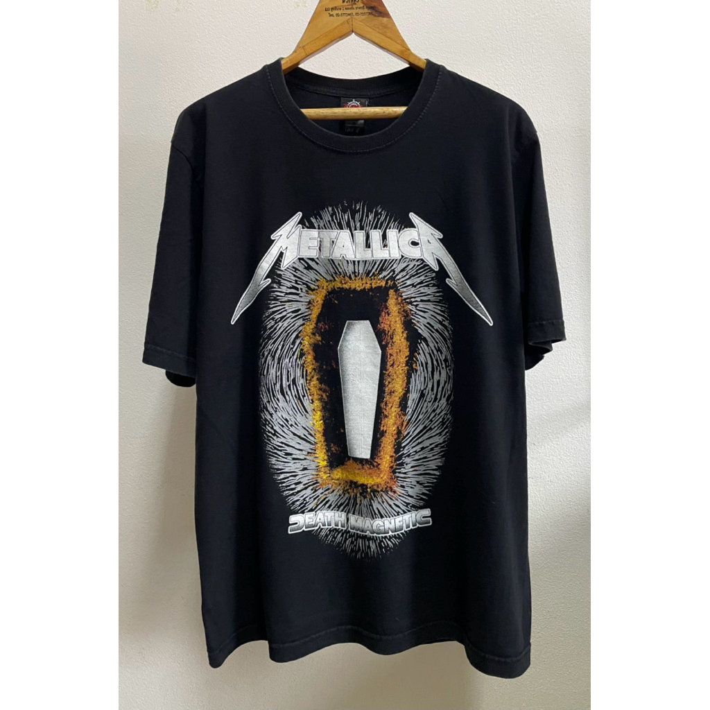 เสื้อยืดมือ 2 Metallica Death Magnetic ป้ายคอ  GTS