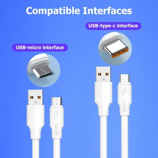 🔥ส่งจากไทย🔥สายชาร์จ Type-c ชาร์จเร็ว 6A หนาพิเศษ สายชาร์จมือถือ 120W