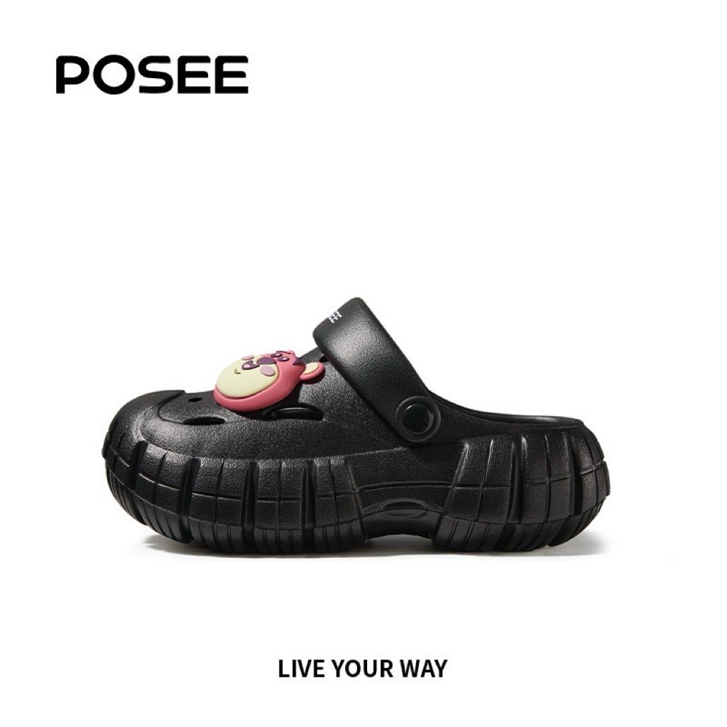 【POSEE Pioneer x Disney Lotso】POSEE Clogs Pioneer EVA Couple รองเท้าหัวโตานิ่มเหมือนเหยียบขี้ กันลื่
