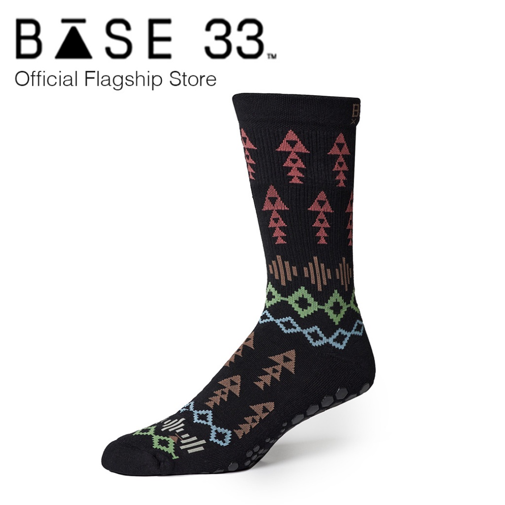 (New FALL D1 2025) Base33 Grip Crew Summit ถุงเท้ากันลื่น สไตล์ผู้ชาย