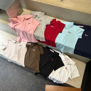 Oh X2 POLO เสื้อโปโลสีพื้นผ้ายูกระดุม5เม็ด🤎🍒พร้อมส่ง