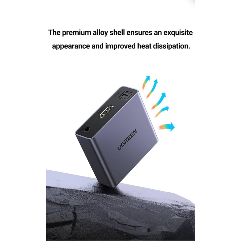 UGREEN รุ่น 60649 HDMI Audio Splitter อุปกรณ์แยกสัญญาณเสียงจาก HDMI to Digital Optical Audio