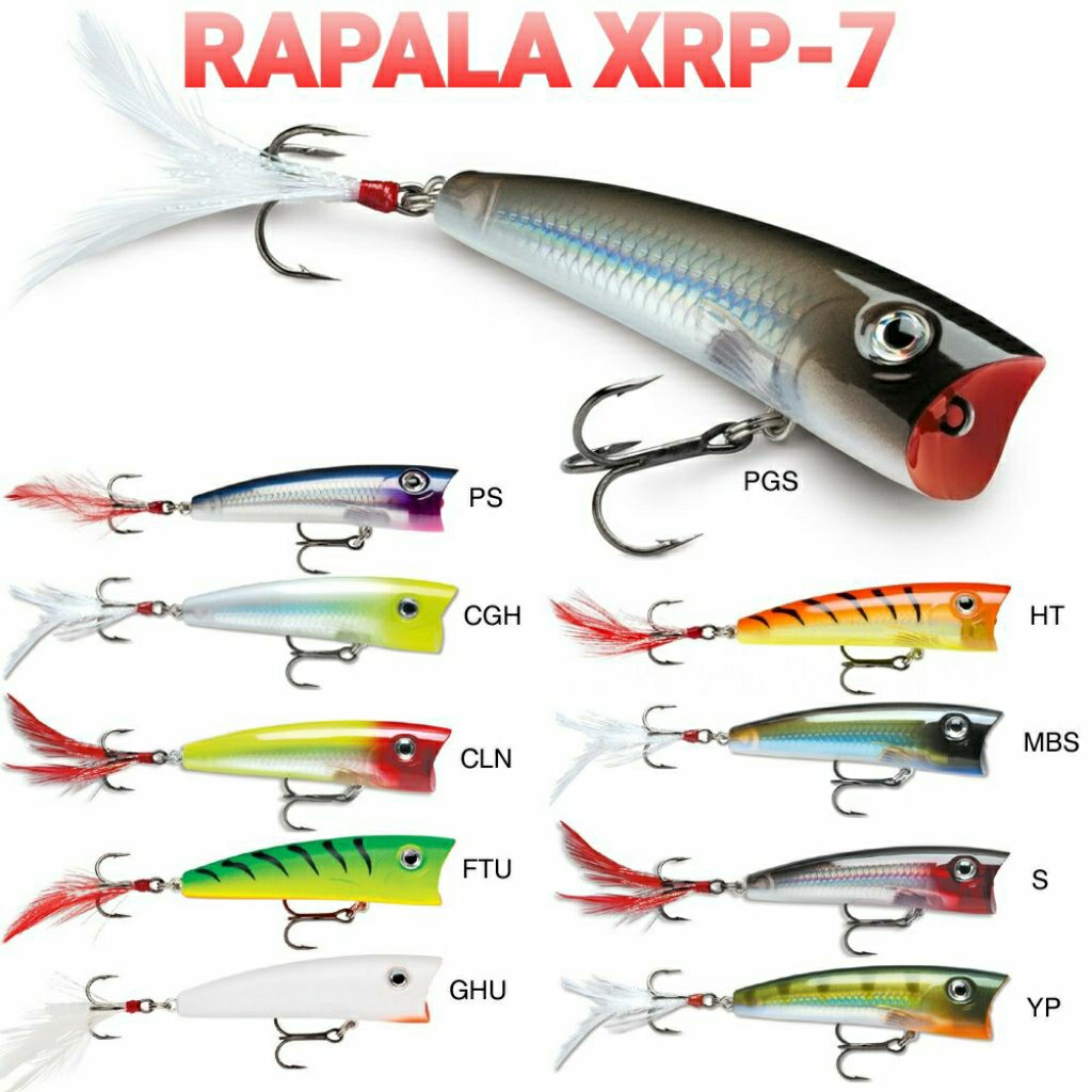เหยื่อปลอมตกปลา อุปกรณ์ตกปลา แบรนด์ RAPALA  X-RAP POPER  XRP-7 FROM FINLAND