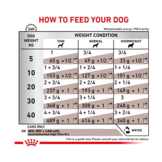Royal Canin Vet Dog 12 กระป๋อง GASTRO HIGH FIBRE หมาท้องผูก (410g*12 กระป๋อง)